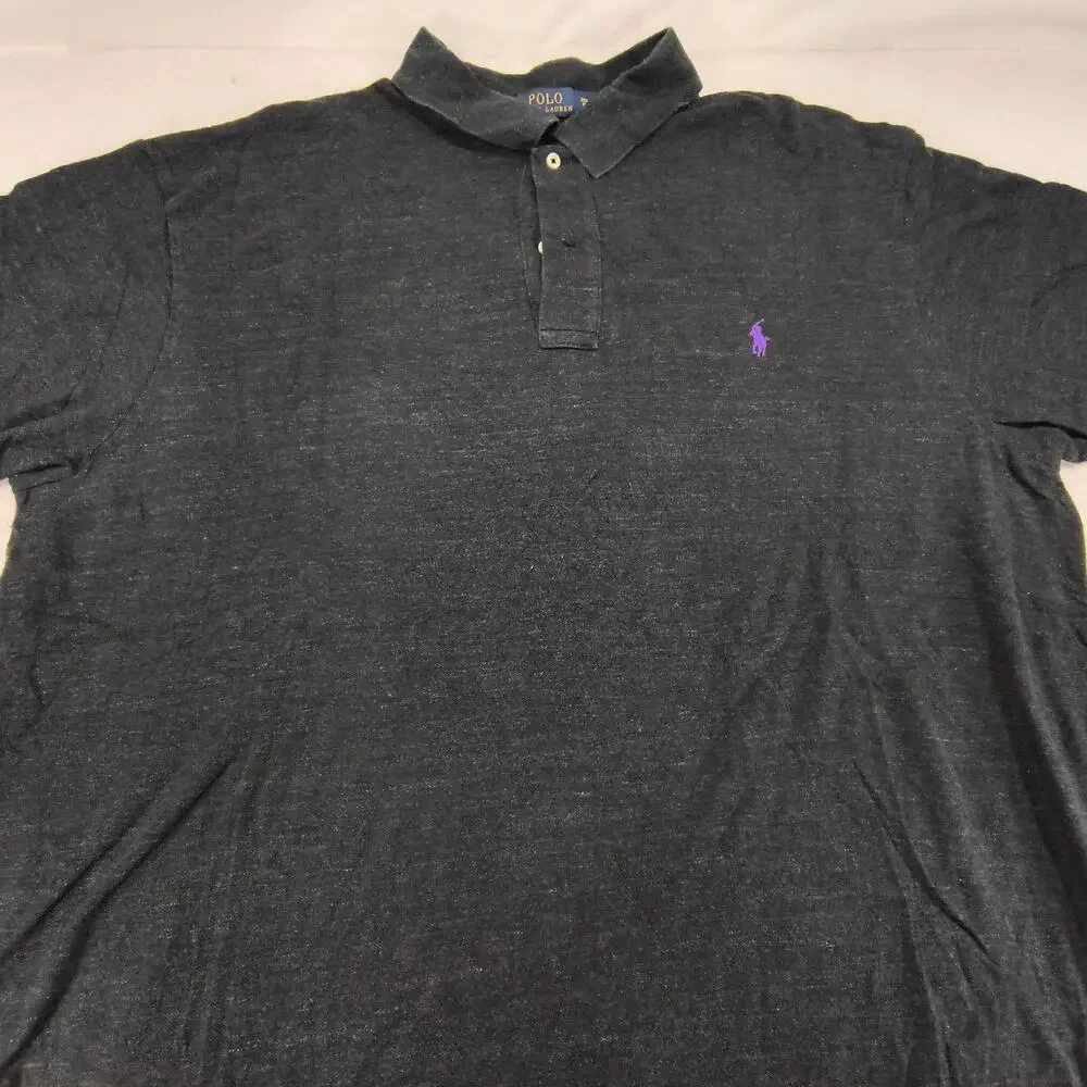 Polo Ralph Lauren Short Sleeve Collared Polo Shirt Mens Size 3XB Black Purple